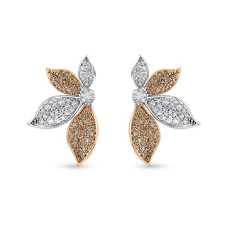 GLORIA GOLD COGNAC DIAMOND EARRINGS