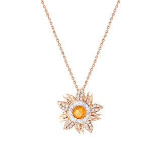 THE SUN GOLD BAGUETTE DIAMOND MEDIUM NECKLACE