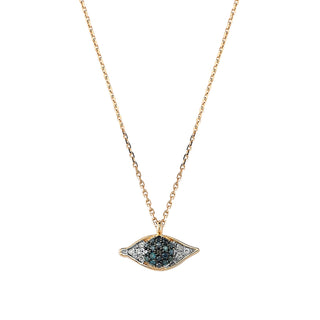 EYE LIGHT GOLD DIAMOND SAPPHIRE NECKLACE