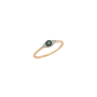 EYE LIGHT GOLD BLUE DIAMOND RING