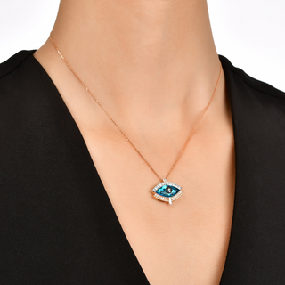 EYE LIGHT GOLD DIAMOND NECKLACE