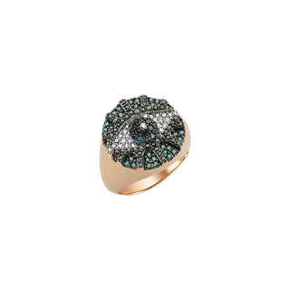 EYE LIGHT BLUE DIAMOND RING