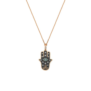 HAMSA DIAMOND NECKLACE Bee Goddess