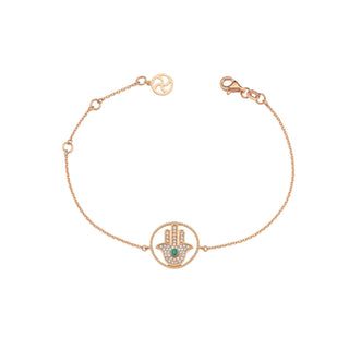 HAMSA GOLD DIAMOND BRACELET Bee Goddess