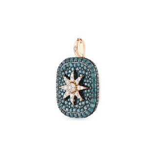 VENUS STAR 18K GOLD BLUE DIAMOND PENDANT