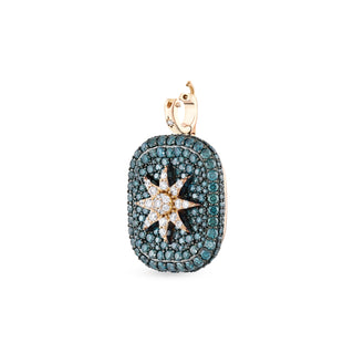 VENUS STAR 18K GOLD BLUE DIAMOND PENDANT