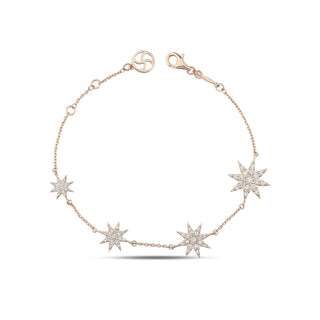 VENUS STAR  GOLD DIAMOND BRACELET