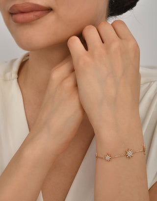 VENUS STAR  GOLD DIAMOND BRACELET