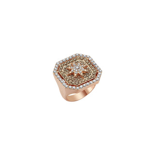 VENUS STAR BROWN DIAMOND PINKY RING