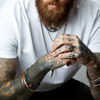 NORTH STAR SMOKY TOPAZ SILVER & GOLD TENNIS BRACELET