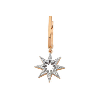 VENUS STAR GOLD DIAMOND SINGLE LARGE EARRING