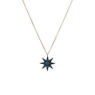 VENUS STAR GOLD BLUE DIAMOND NECKLACE