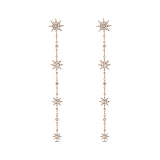 VENUS STAR GOLD DIAMOND EARRING