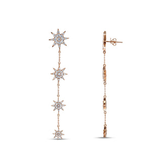 VENUS STAR GOLD DIAMOND EARRING