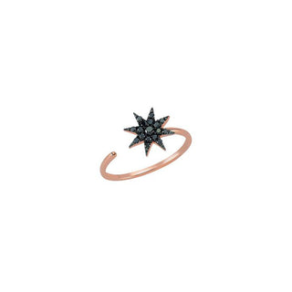 VENUS STAR GOLD BLACK DIAMOND RING