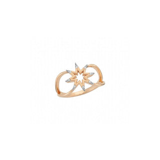 VENUS STAR GOLD DIAMOND PINKY RING