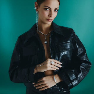 NORTH STAR 18K GOLD BAGUETTE DIAMOND NECKLACE