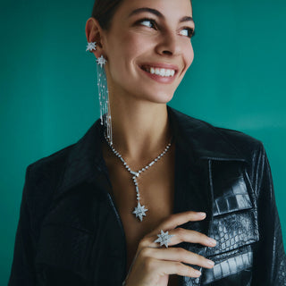 NORTH STAR 18K GOLD BAGUETTE DIAMOND NECKLACE