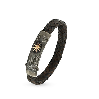 VENUS STAR GOLD & SILVER BLACK DIAMOND BRACELET