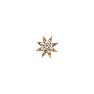 VENUS STAR GOLD DIAMOND SINGLE EARRING