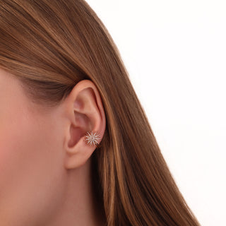 JARDIN STAR PAVÊ GOLD DIAMOND EAR CUFF