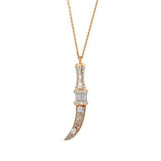 SWORD BAGUETTE DIAMOND NECKLACE