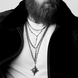 SWORD SILVER BLACK DIAMOND PENDANT