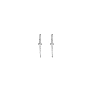 SWORD 18K GOLD DIAMOND EARRING