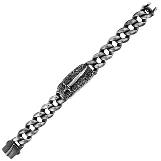 DAGGER SILVER BLACK DIAMOND BRACELET