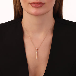 SWORD GOLD DIAMOND NECKLACE