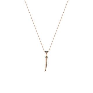 SWORD BLACK DIAMOND NECKLACE