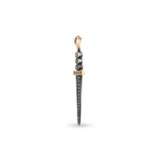 SWORD GOLD & SILVER BLACK DIAMOND STATEMENT PENDANT