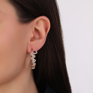 KUNDALINI NAYA GOLD DIAMOND RUBY EARRINGS