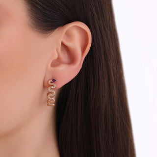 KUNDALINI RAINBOW GOLD DIAMOND RADOLITE EARRINGS