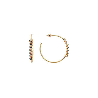 KUNDALINI GOLD BLACK DIAMOND EARRING