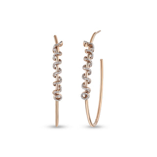 KUNDALINI GODDESS XXLARGE GOLD DIAMOND EARRINGS