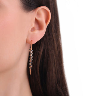 KUNDALINI GODDESS XXLARGE GOLD BLACK DIAMOND EARRINGS