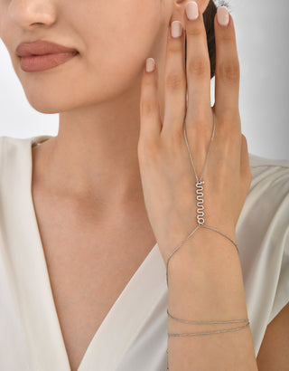 KUNDALINI SIGNATURE GOLD DIAMOND HAND CHAIN