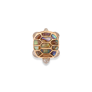 TURTLE GOLD BLACK DIAMOND RING