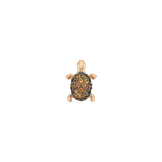 TURTLE GOLD SAPPHIRE SINGLE EARRING