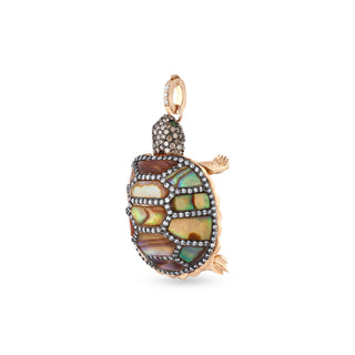 TURTLE GOLD COGNAC DIAMOND SAVORITE PENDANT