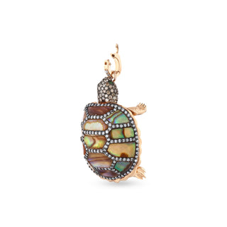 TURTLE GOLD COGNAC DIAMOND SAVORITE PENDANT