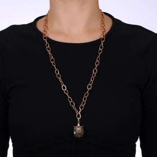 TURTLE GOLD DIAMOND SAVORITE STATEMENT PENDANT