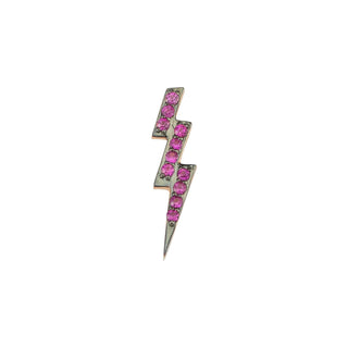 LIGHTNING GOLD PINK SAPPHIRE SINGLE EARRING Bee Goddess