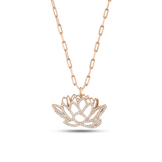 LOTUS DIAMOND NECKLACE