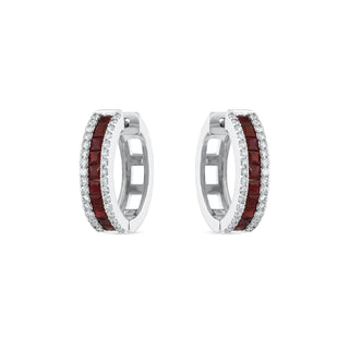 MONDRIAN 18K GOLD DIAMOND RUBY EARRING