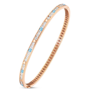 MONDRIAN GOLD DIAMOND BLUE TOPAZ BRACELET