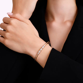 MONDRIAN GOLD BAGUETTE DIAMOND BRACELET