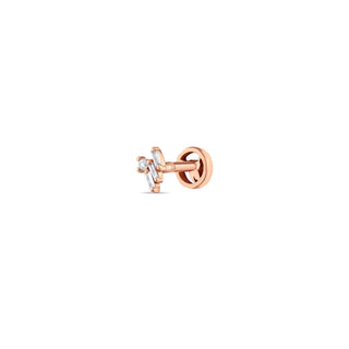 MONDRIAN GOLD BAGUETTE DIAMOND PIERCING