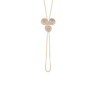 MINERVA GOLD DIAMOND HAND CHAIN